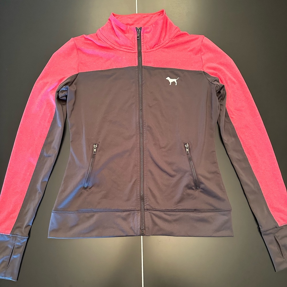 Victoria Secret’s PINK Ultimate Track Jacket Pink/Gray Size Small